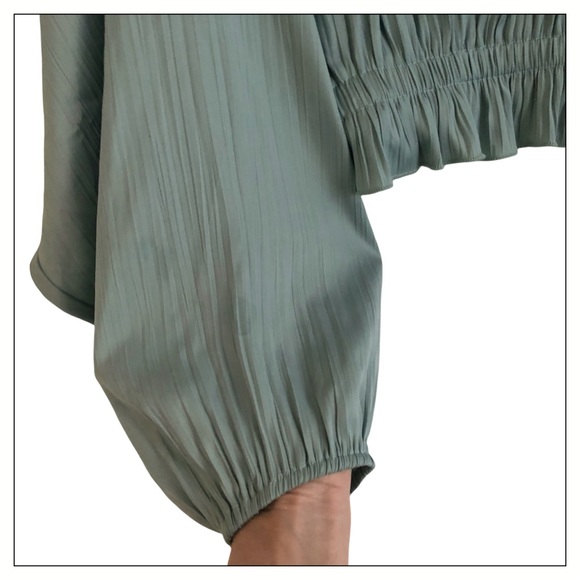 ✨Free People Mint Green Blouse And Skirt Set✨ - Picture 5 of 5